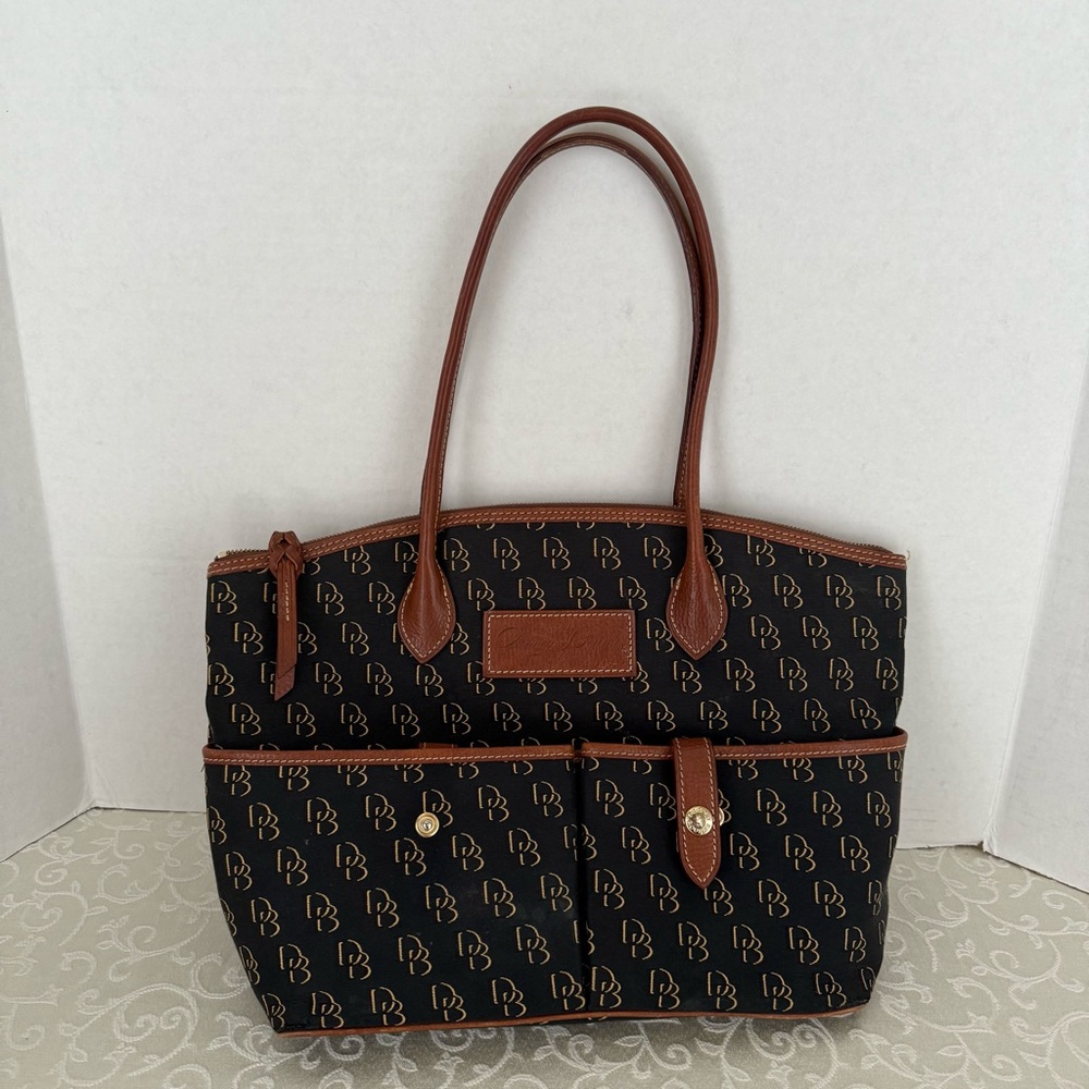 Dooney & Bourke Black and Brown Tote Bag